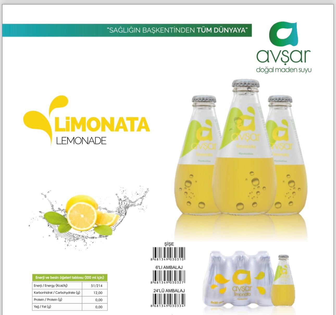 AVŞAR Limonata Doğal Maden Suyu